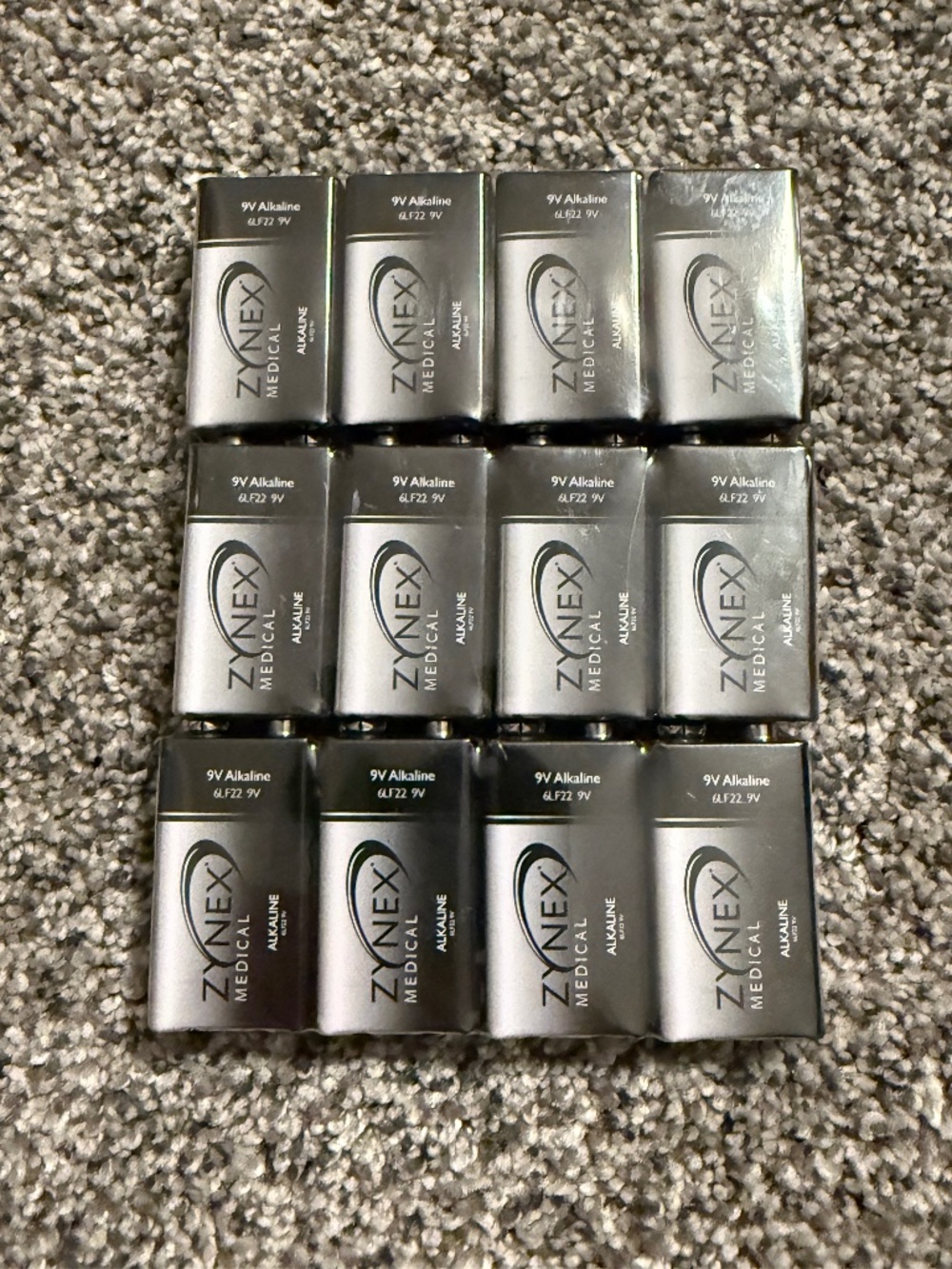 New pack of Zynex 9 volt batteries for electronics, medical, toys, devices